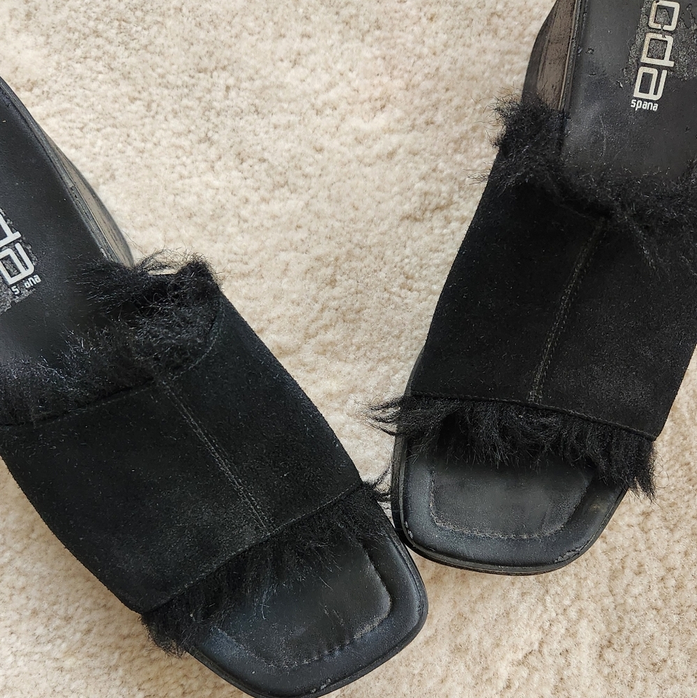 Vintage Y2K 90s Faux Fur Platform Mule Wedge BRatz Dollz Kill 8 - Picture 4 of 8